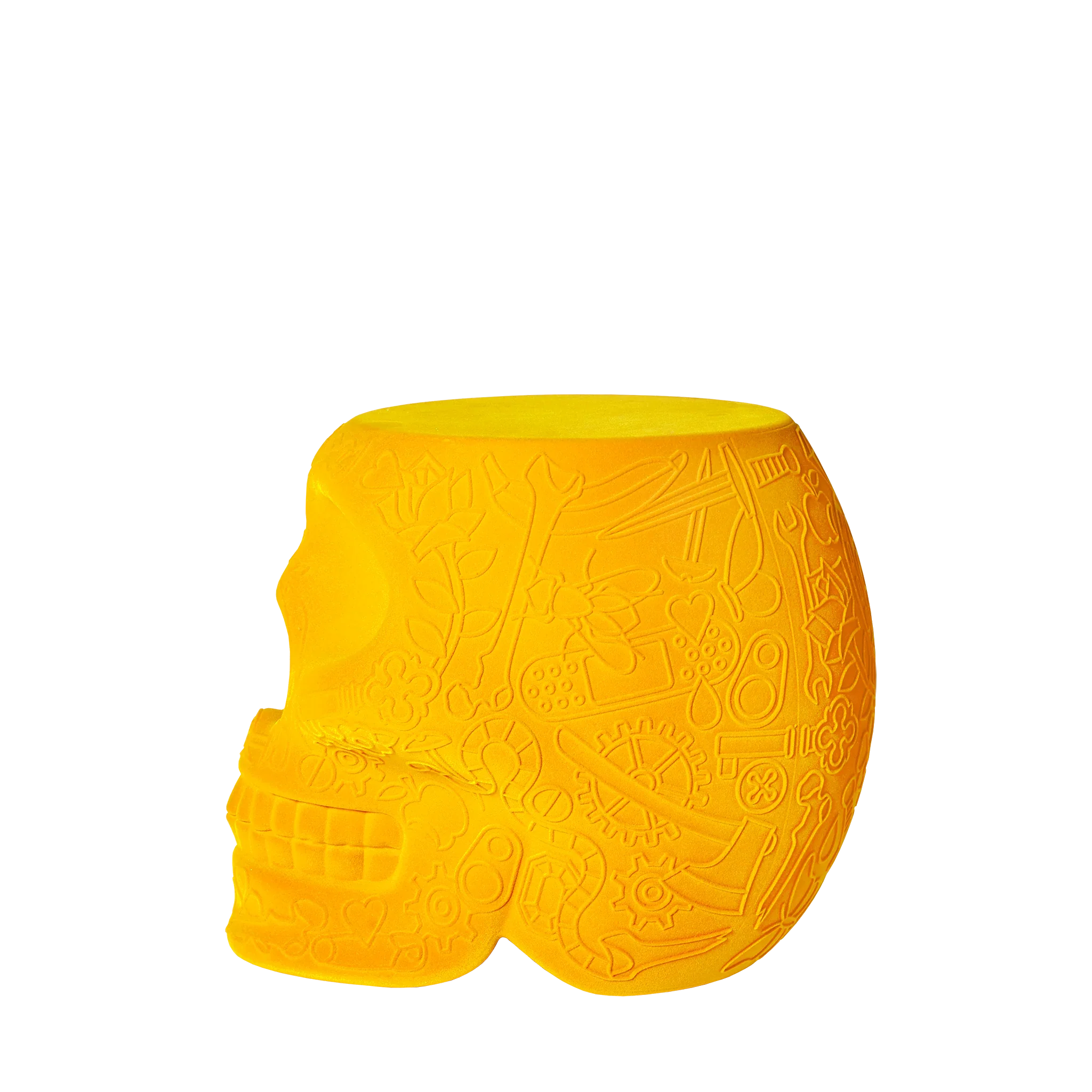 Qeeboo Mexico Stool & Sidetable Velvet Finish