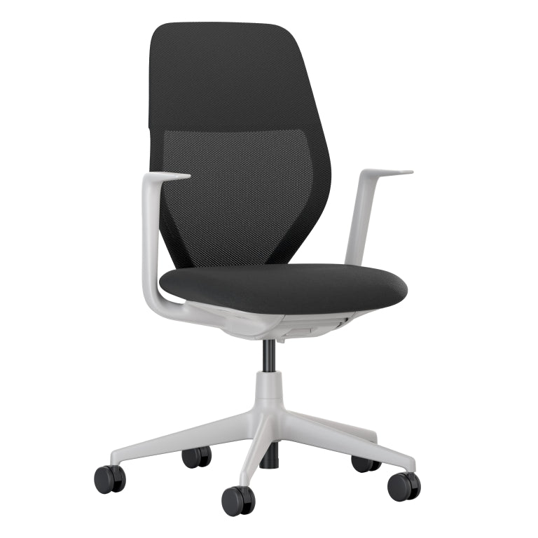 Vitra ACX Mesh fixed bureaustoel grijs onderstel