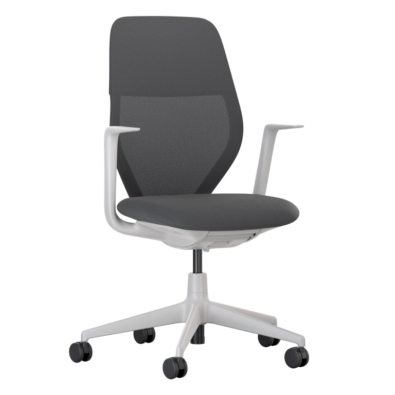 Vitra ACX Mesh fixed bureaustoel grijs onderstel