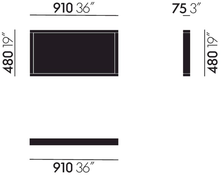 Vitra Colour Frame spiegel 58x140
