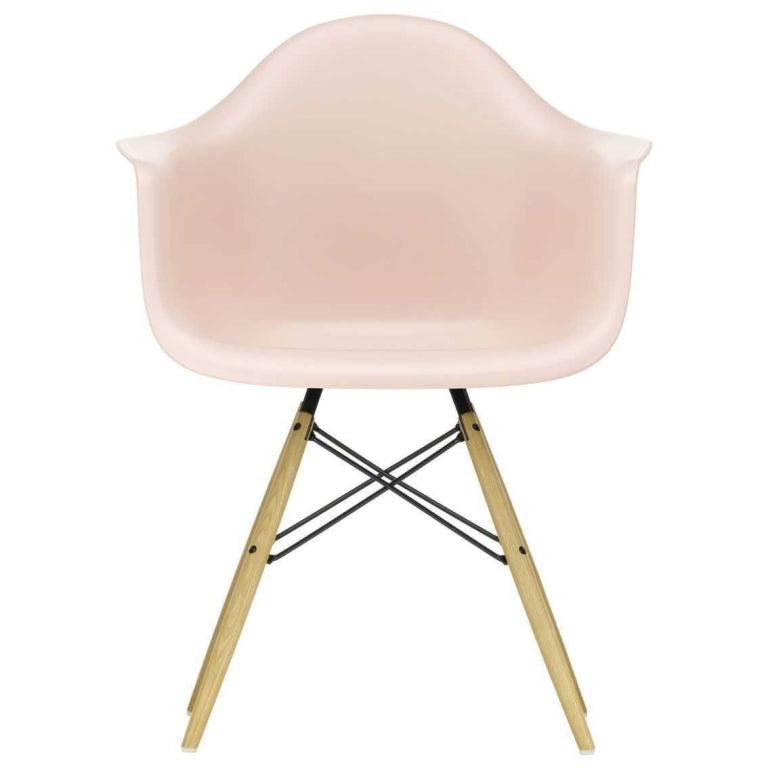 Vitra Eames DAW stoel geelachtig esdoorn onderstel