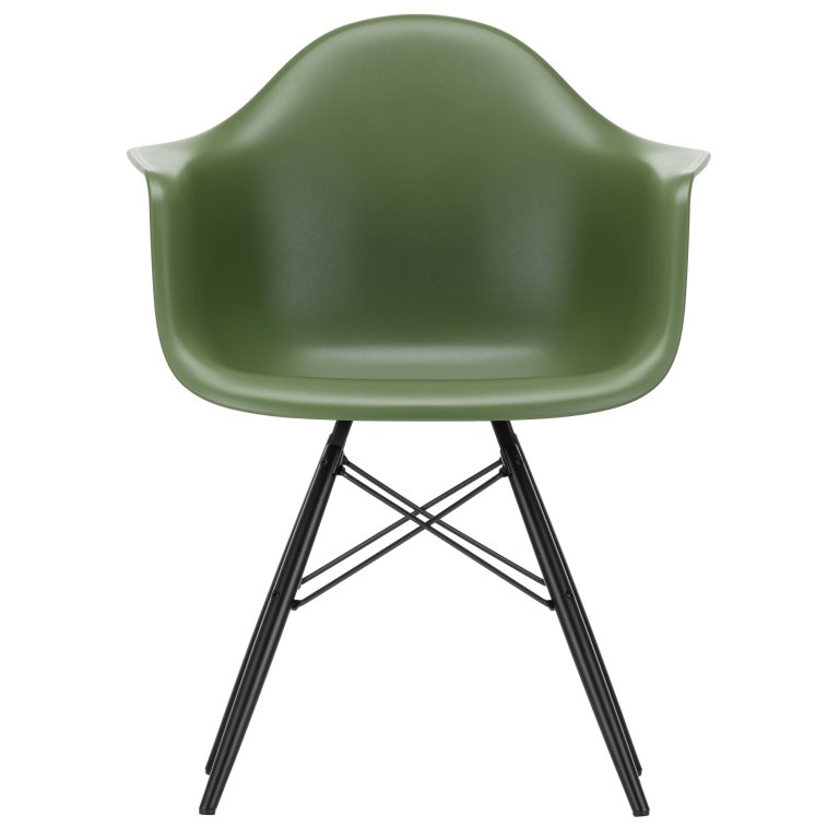 Vitra Eames DAW stoel zwart esdoorn onderstel