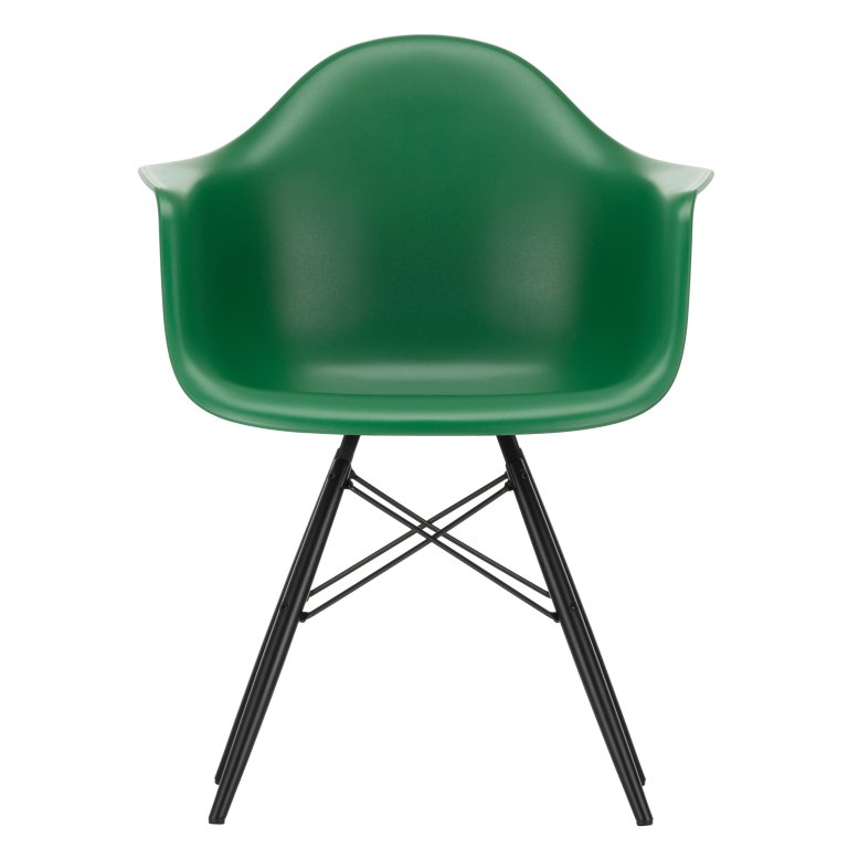 Vitra Eames DAW stoel zwart esdoorn onderstel