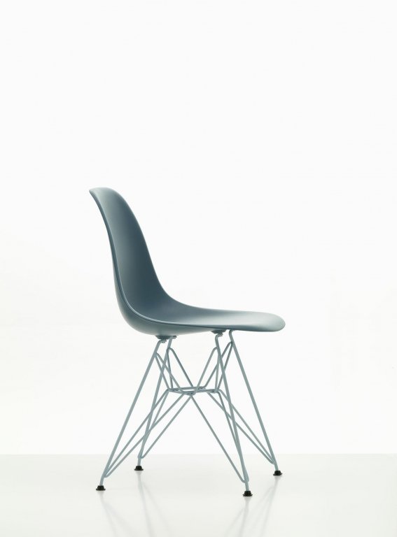 Vitra Eames DSR Colours stoel Pebble, onderstel