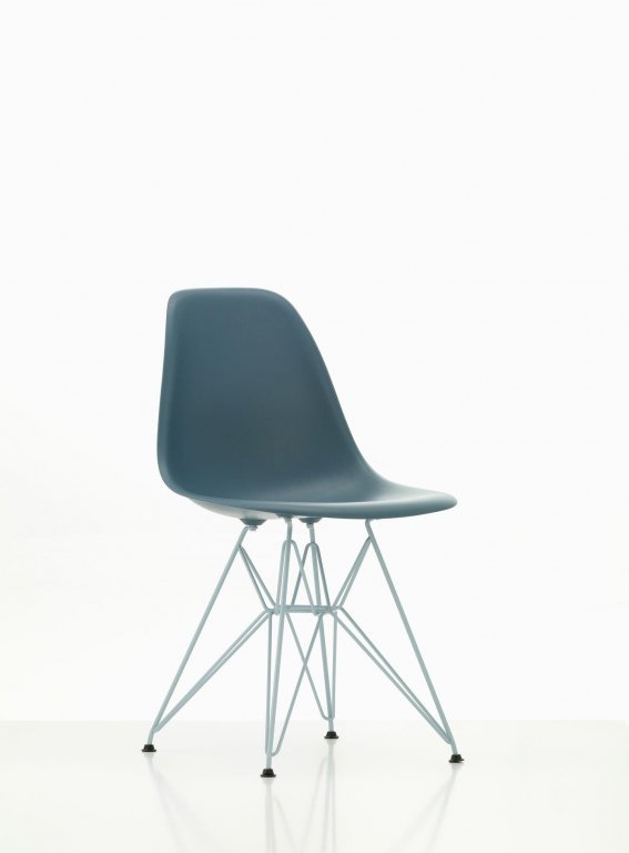 Vitra Eames DSR Colours stoel Pebble, onderstel