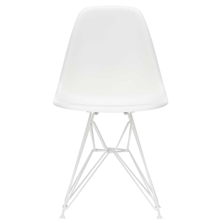 Vitra Eames DSR stoel wit gepoedercoat onderstel