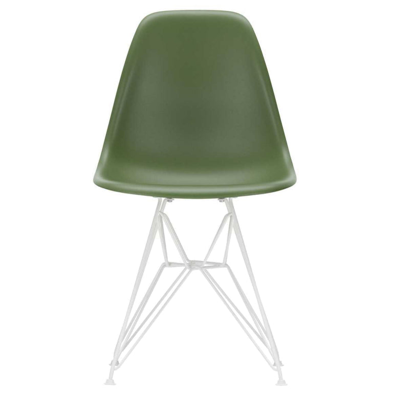 Vitra Eames DSR stoel wit gepoedercoat onderstel