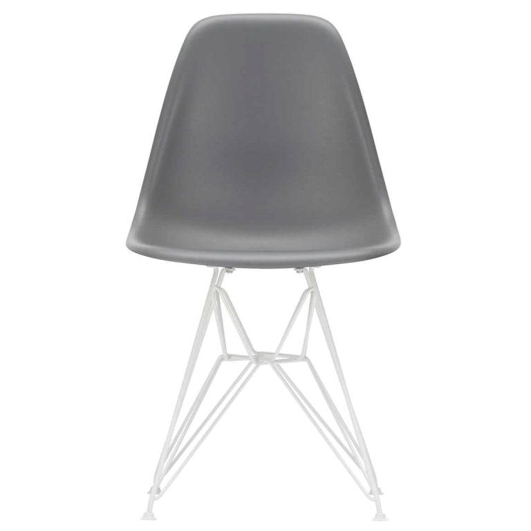 Vitra Eames DSR stoel wit gepoedercoat onderstel