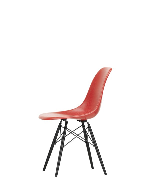 Vitra Eames DSW Fiberglass stoel esdoorn zwart
