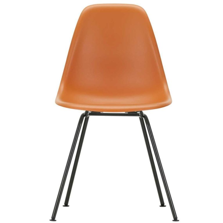 Vitra Eames DSX stoel zwart gepoedercoat onderstel