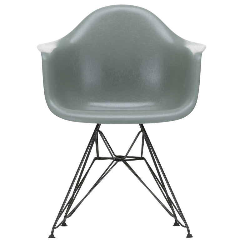 VitraEames DAR Fiberglass stoel zwart