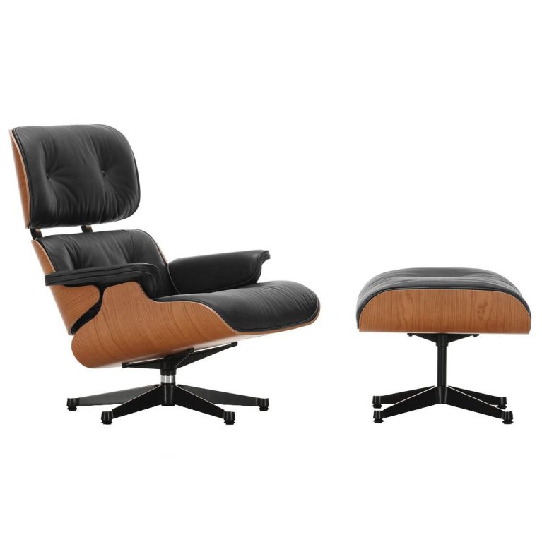 Vitra VitraEames Lounge chair met Ottoman fauteuil (nieuwe afmetingen)