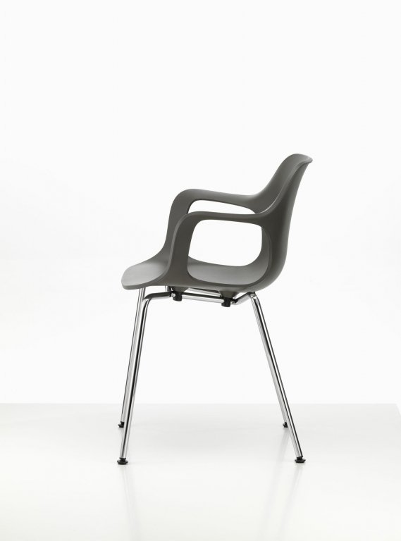 Vitra HAL RE armchair verchroomd onderstel