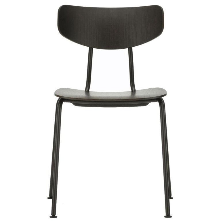 Vitra Moca stoel zwart gepoedercoat onderstel