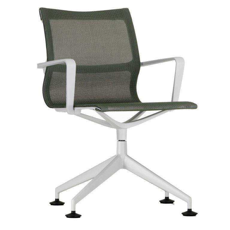 Vitra Physix vergaderstoel wit frame trioknit
