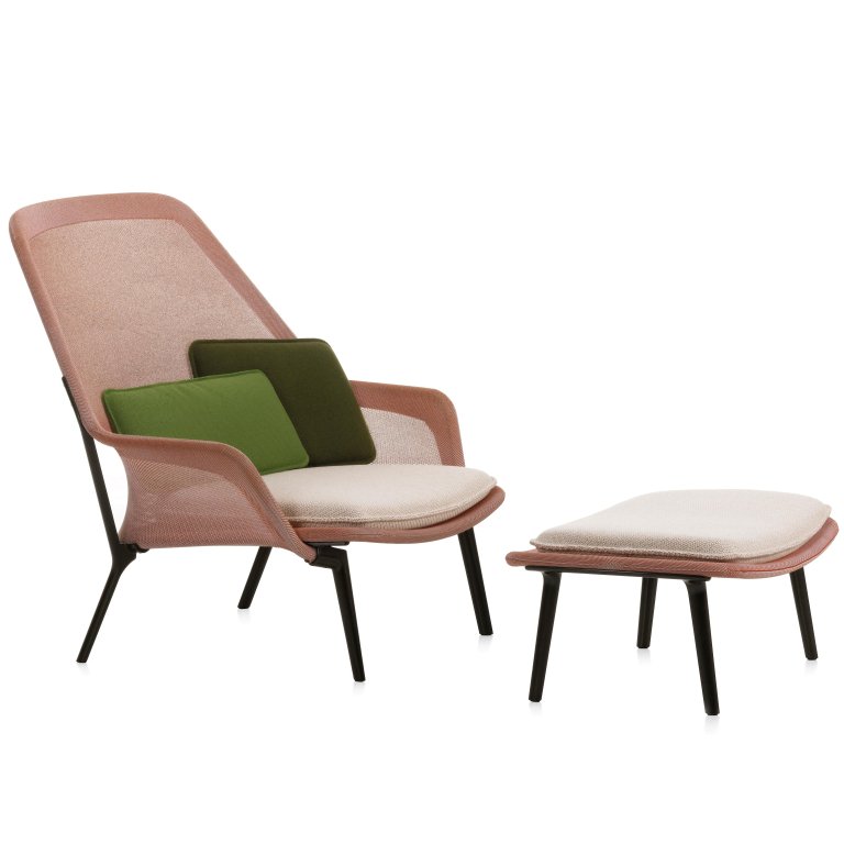 Vitra Slow chair met Ottoman loungestoel