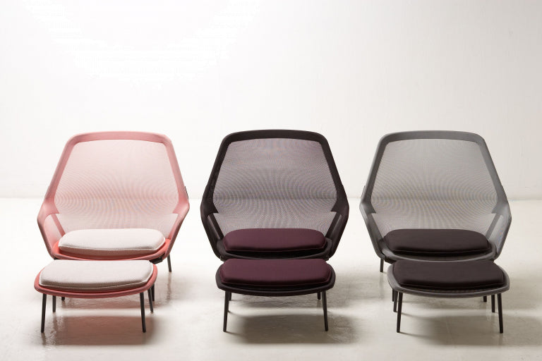 Vitra Slow chair met Ottoman loungestoel