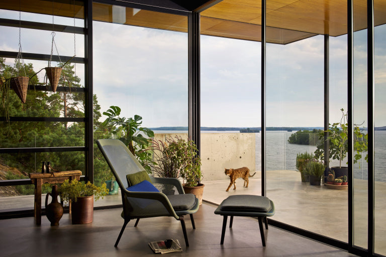Vitra Slow chair met Ottoman loungestoel