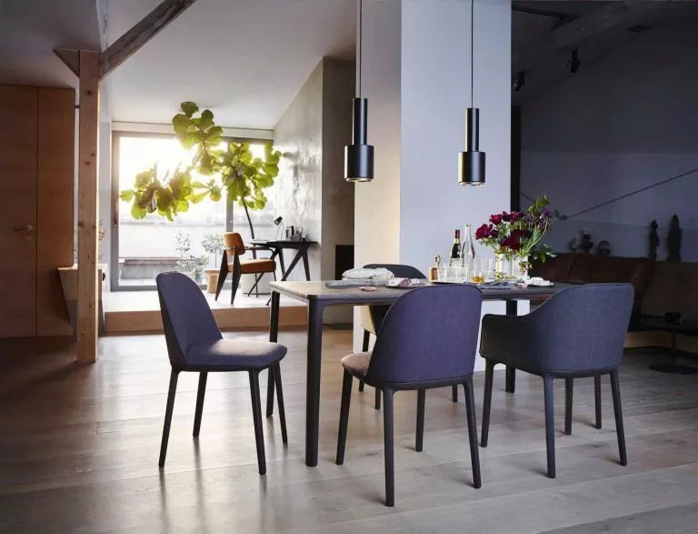 Vitra Softshell Side stoel kastanje, stofsoort