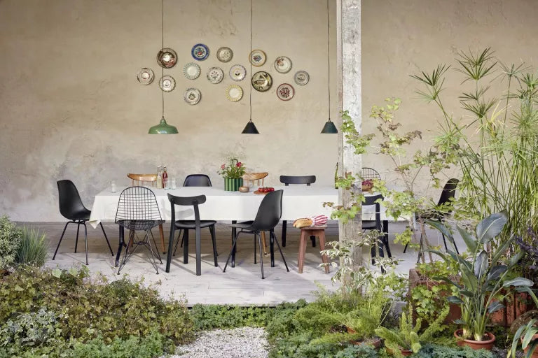 Vitra Eames DSX stoel zwart gepoedercoat onderstel