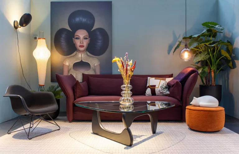 Vitra Eames LAR loungestoel zwart onderstel