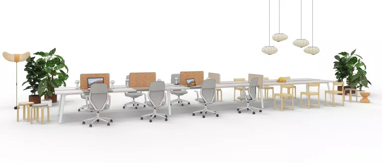 Vitra ACX Soft fixed bureaustoel grijs onderstel