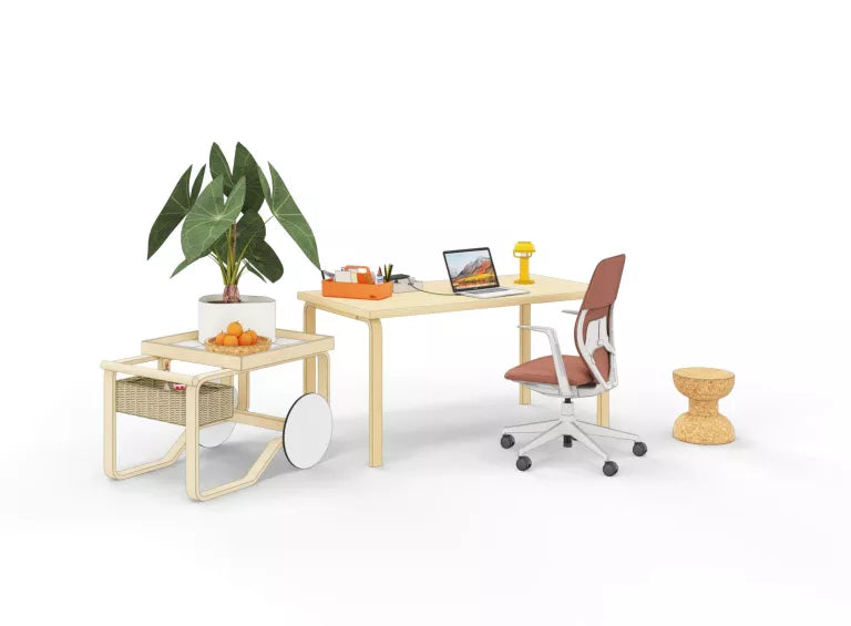 Vitra ACX Soft fixed bureaustoel grijs onderstel