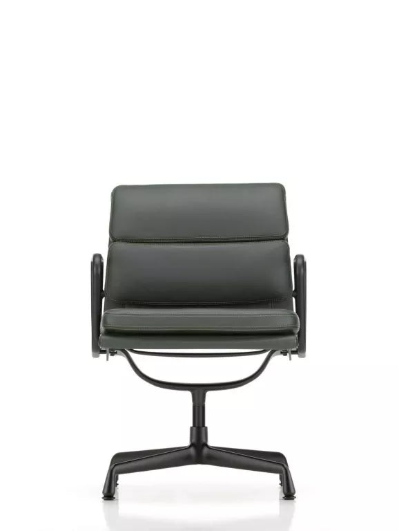 Vitra Aluminium Chair Black EA 208 Soft Pad