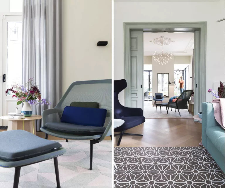 Vitra Slow chair met Ottoman loungestoel