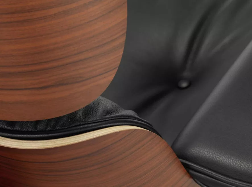 Vitra Eames Lounge chair met Ottoman fauteuil (klassieke afmetingen)