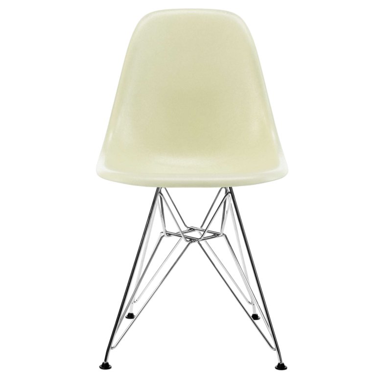 Vitra Eames DSR Glasfiber stol krom understel