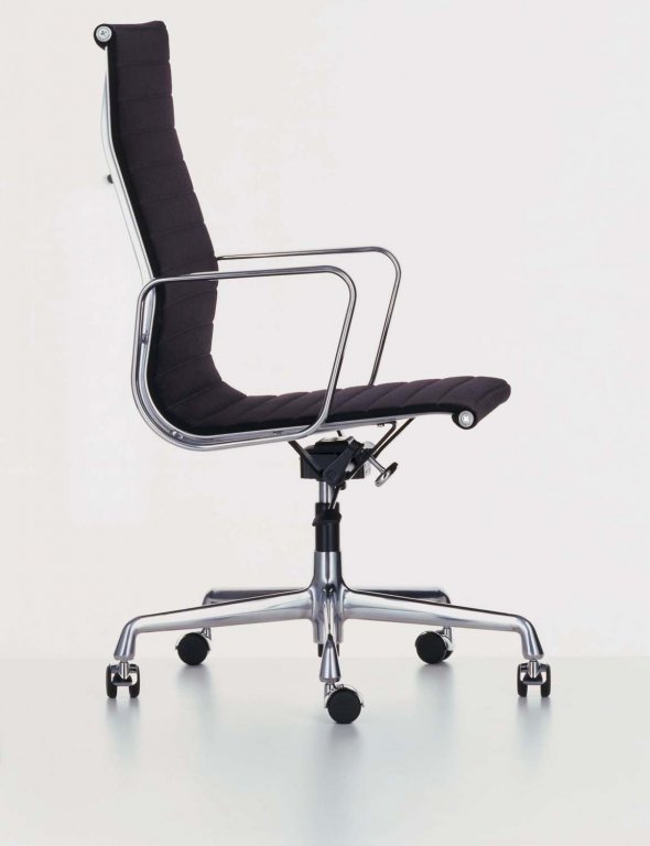 Vitra EA 119 Hopsak kontorstol sort, poleret stel