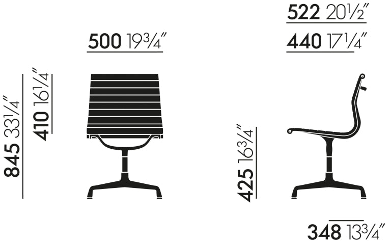 Vitra EA 101 stol gul/pastelgrøn, forkromet stel