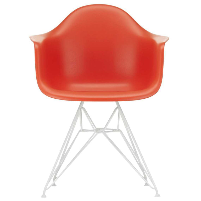 Vitra Eames DAR stol hvid pulverlakeret base