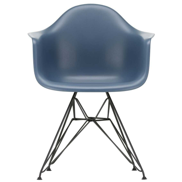 Vitra Eames DAR stol sort pulverlakeret base