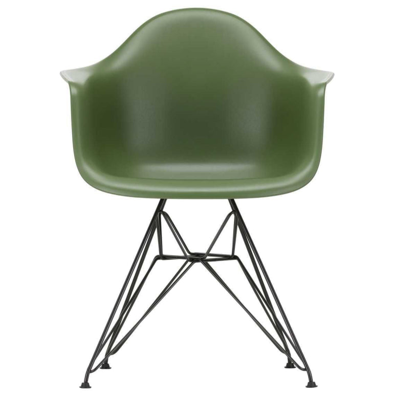 Vitra Eames DAR stol sort pulverlakeret base