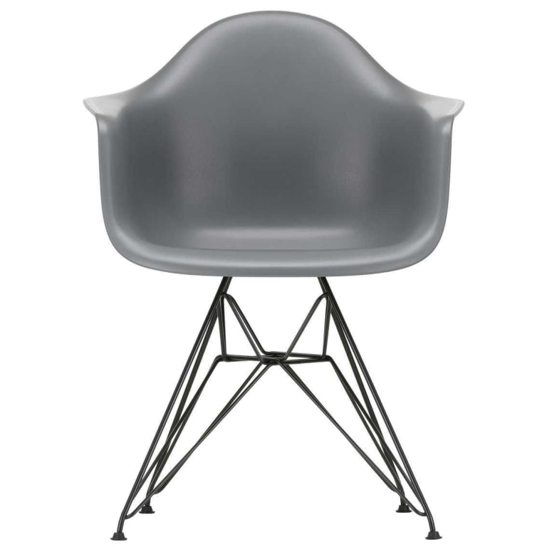 Vitra Eames DAR stol sort pulverlakeret base