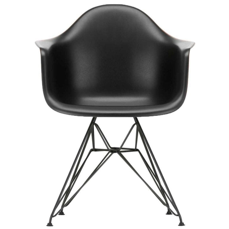 Vitra Eames DAR stol sort pulverlakeret base