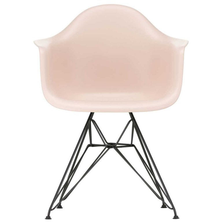 Vitra Eames DAR stol sort pulverlakeret base