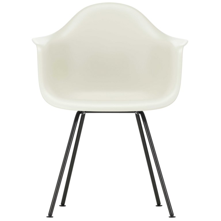 Vitra Eames DAX stol sort pulverlakeret base