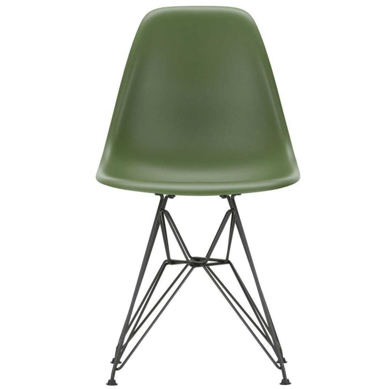 Vitra Eames DSR stol sort pulverlakeret base