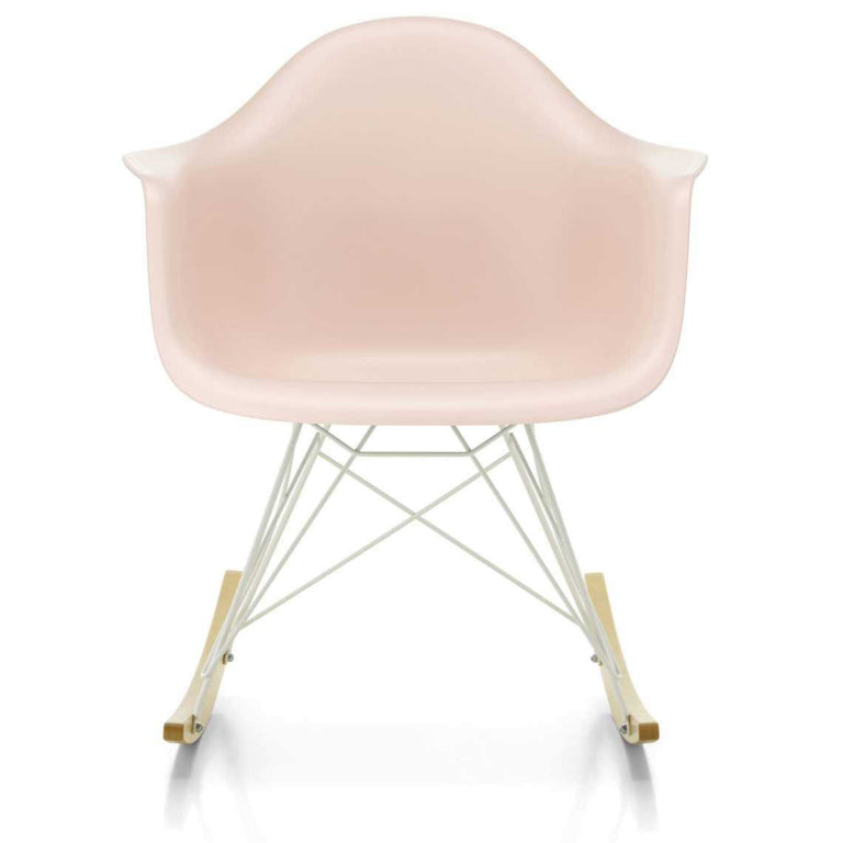 Vitra Eames RAR gyngestol med hvid pulverlakeret base