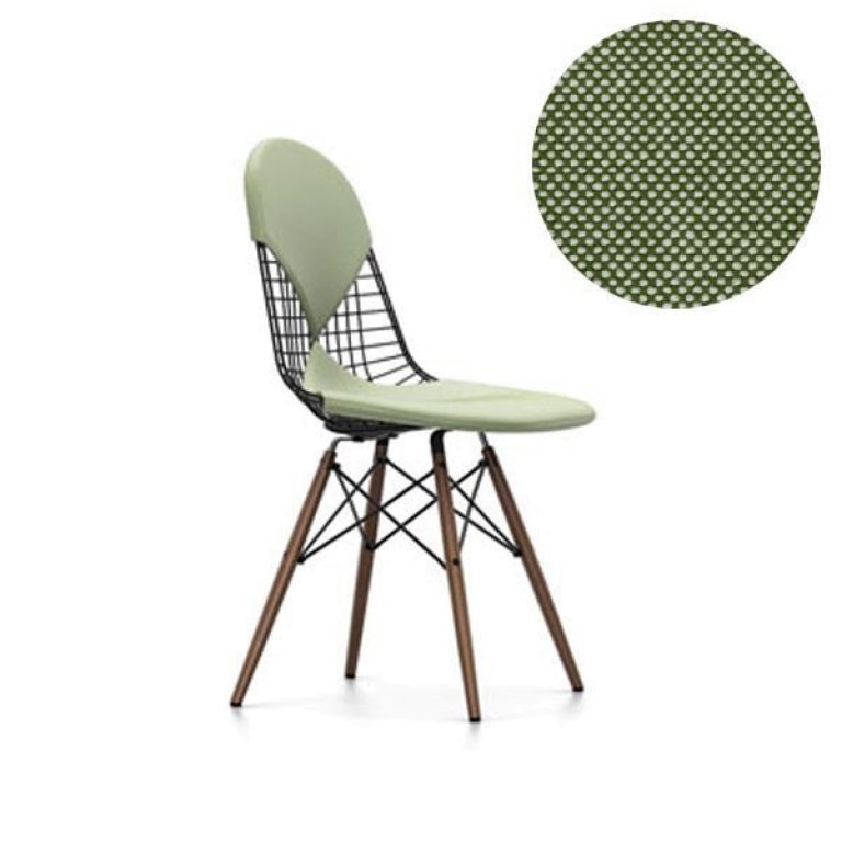 Vitra Eames Wire Chair DKW-2 stol med mørk ahorn base