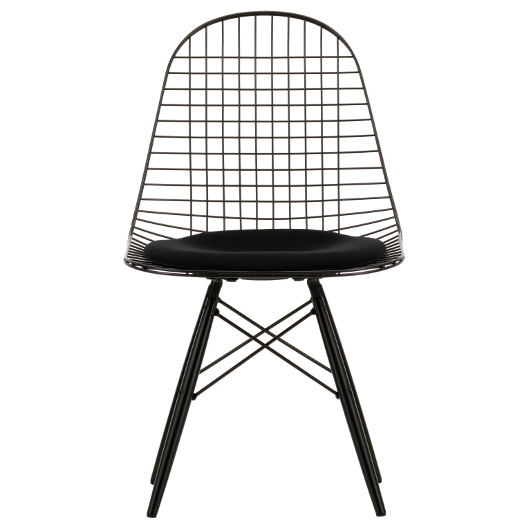 Vitra Eames Wire Chair DKW-5 stol ahorn sort base sort hynde