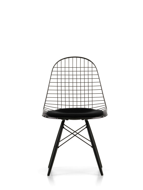 Vitra Eames Wire Chair DKW-5 stol ahorn sort base sort hynde