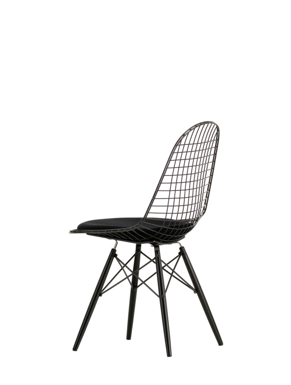 Vitra Eames Wire Chair DKW-5 stol ahorn sort base sort hynde