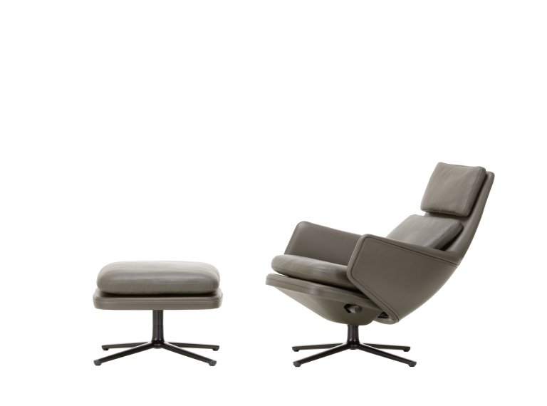 Vitra Grand Relax Ottoman basic mørk umbra grå