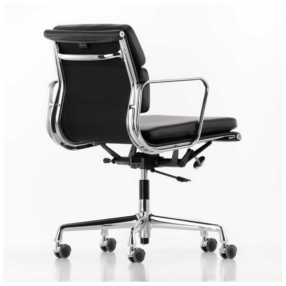 VITRA Soft Pad Chair EA 217 - Poleret / Læder