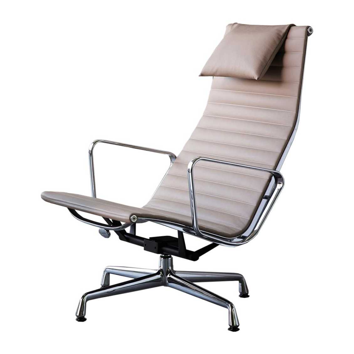 VITRA Eames Aluminium Stol EA 124 Lænestol