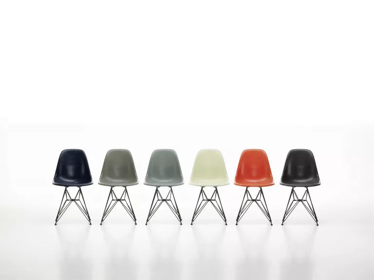 Vitra Eames DSR Glasfiber stol krom understel